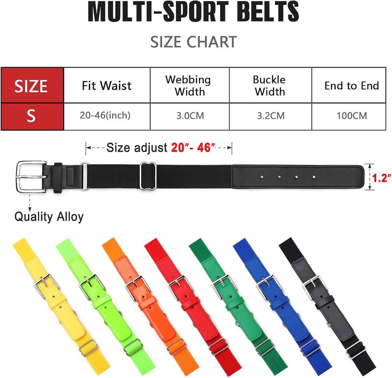 UnFader Elastic Baseball Softball Belt for Youth Boys Girl, Size Adjustable Stretch Belt - Image 4